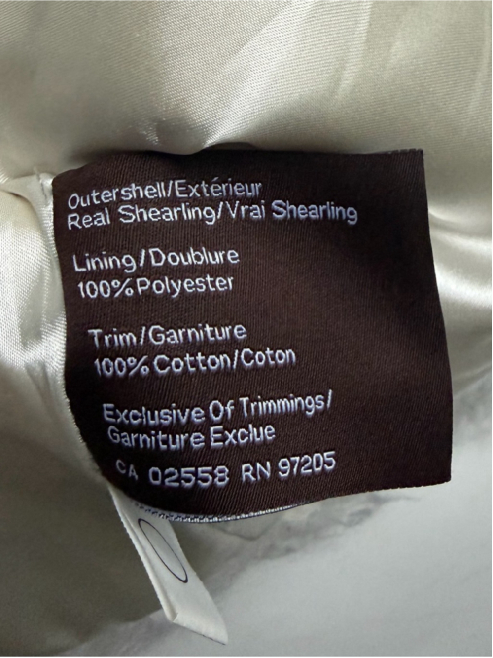 Danier Fur Mongolian lamb 100% authentic vest Ivory Real Shearling Curly - Picture 9 of 12